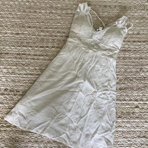 Boho white flowy dress